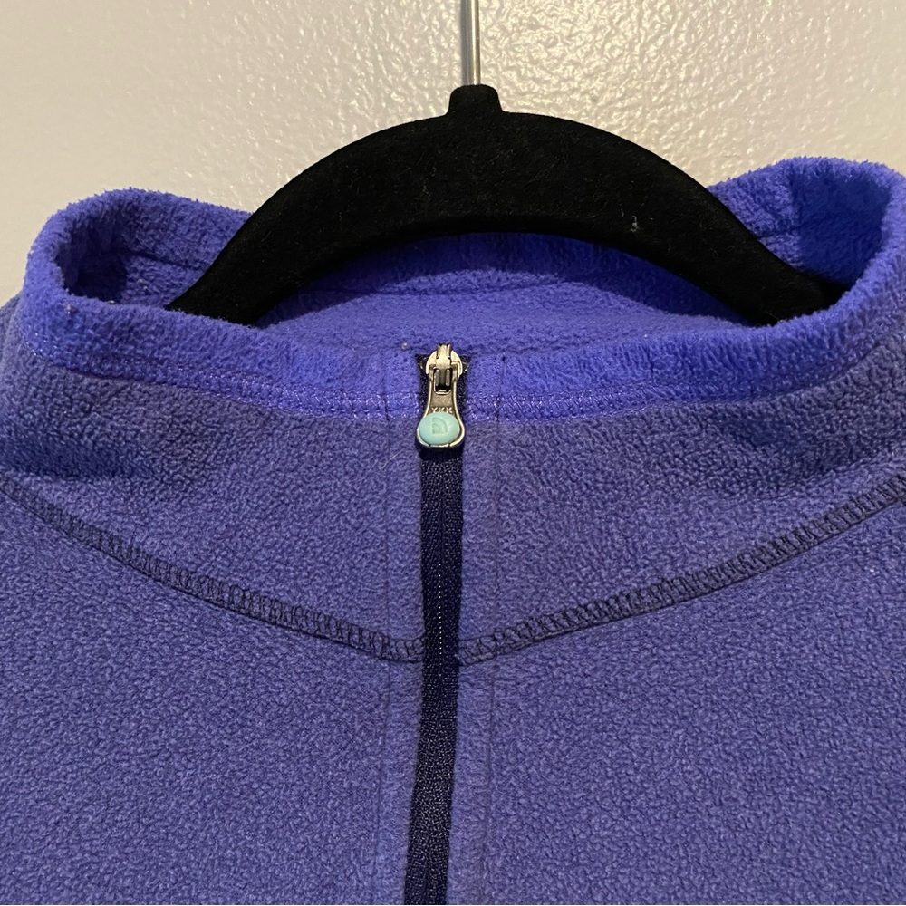 The North Face Jacket Youth Girls XL Purple Fleece Polartec 1/4 Zip Pullover - Picture 4 of 7